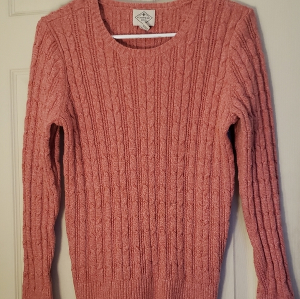 Women's St. John's Bay cable knit pink sweater